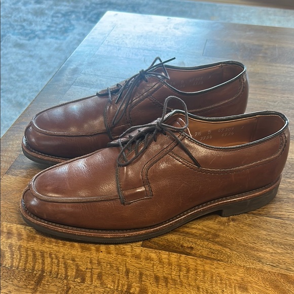 Allen Edmonds Stockbridge Brown Leather Derby Dress Shoes size 7.5 D